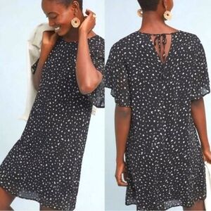 Anthropologie Cloth & Stone Sweetheart Black and White Polka Dot Tunic Dress 2X